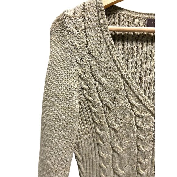 The Limited Cable knit Wool Blend Henley Sweater Olive Green Size M Coastal Cute - Picture 9 of 14